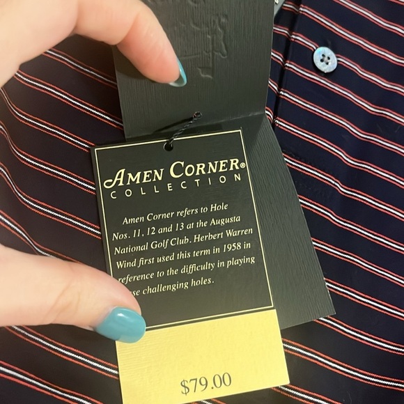NWT Amen Corner Striped Masters Polo Sz XXL - Picture 4 of 7